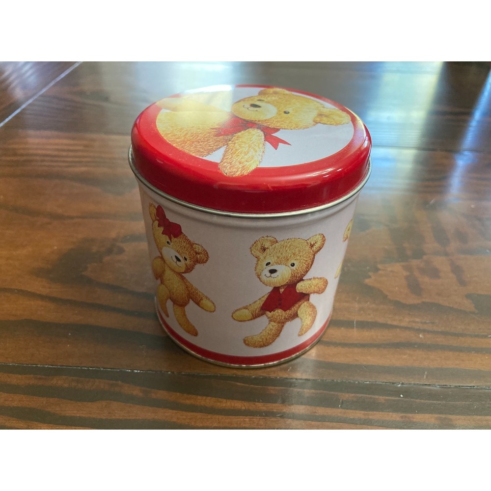 Vintage 1991 Armbee San Francisco Teddy Bear Decorative Tin California 4 inches‎